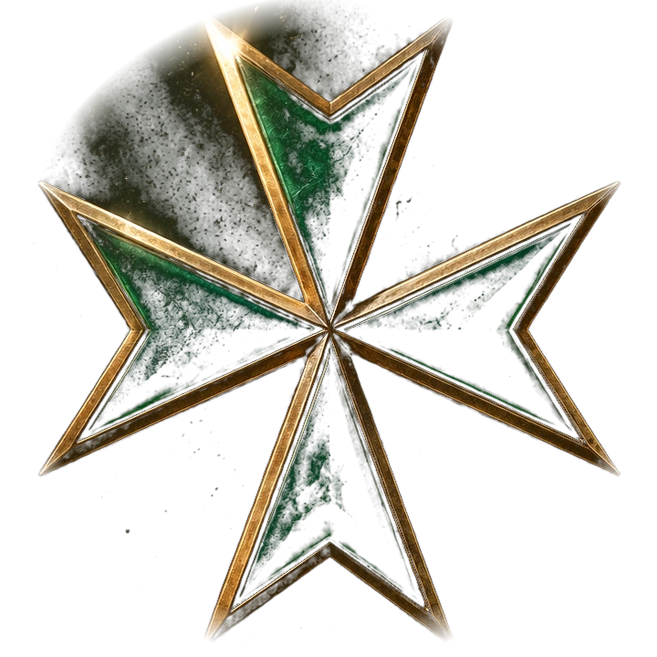 Eight-pointed green cross of the Military and Hospitaller Order of Saint Lazarus of Jerusalem
